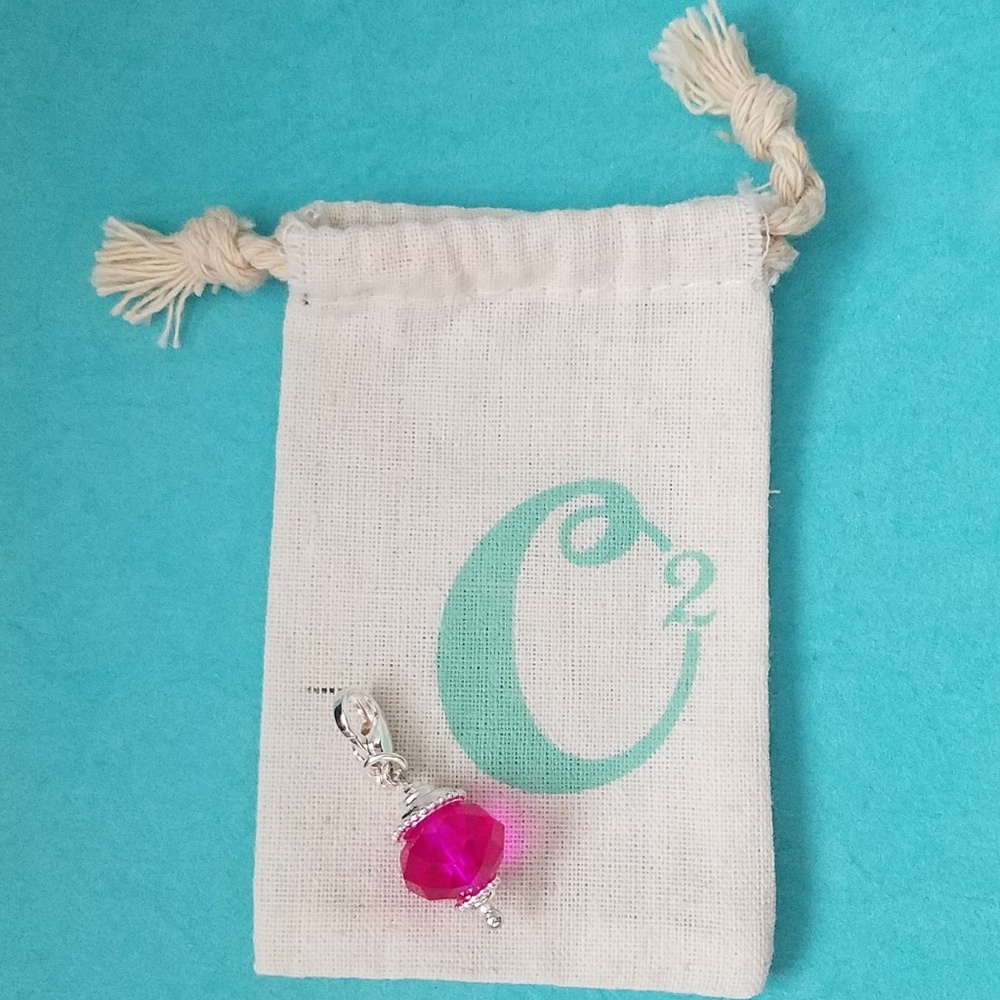 Origami Owl Pink Dangle